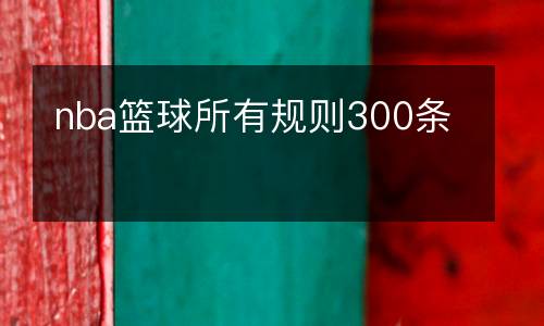 nba篮球所有规则300条